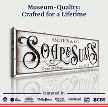 Load image into Gallery viewer, Personalized Soap And Suds Laundry Sign