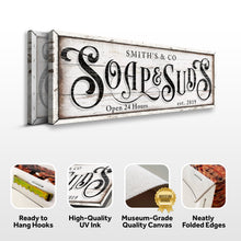 Load image into Gallery viewer, Personalized Soap And Suds Laundry Sign