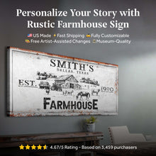 Load image into Gallery viewer, Rustic Farmhouse Personalized Sign II