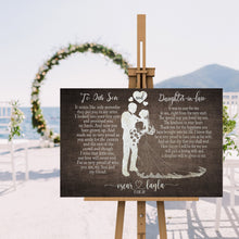 Load image into Gallery viewer, To My Son and Daughter In Law Sign