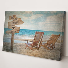 Load image into Gallery viewer, Beach Couple Names Sign