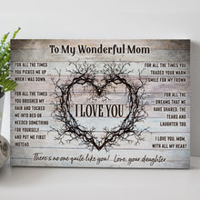 Load image into Gallery viewer, To My Wonderful Mom Happy Mother's Day Sign