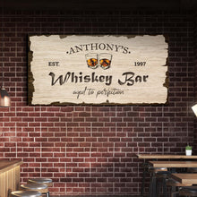 Load image into Gallery viewer, Whiskey Bar Sign II
