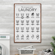 Load image into Gallery viewer, Laundry Symbols Sign II