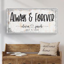 Load image into Gallery viewer, Always And Forever Couple Sign