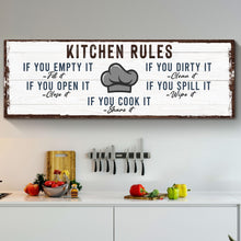 Load image into Gallery viewer, If You Cook It, Share It Kitchen Rules Sign