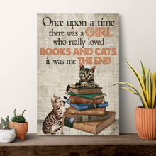 Load image into Gallery viewer, Once Upon A Time There Was A Girl Who Really Loved Books And Cats Sign