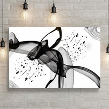 Load image into Gallery viewer, Minimalist Black Abstract Canvas Wall Art