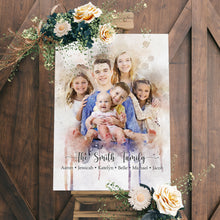 Load image into Gallery viewer, Watercolor Family Portrait Sign