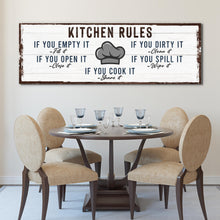 Load image into Gallery viewer, If You Cook It, Share It Kitchen Rules Sign