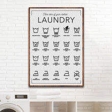 Load image into Gallery viewer, Laundry Symbols Sign II