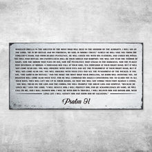 Load image into Gallery viewer, Psalm 91: 'Whoever Dwells in the Shelter of the Most High' Sign - Inspirational Christian Wall Art , Religious Decor