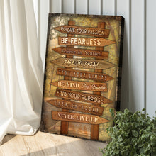 Load image into Gallery viewer, Pursue Your Passion Never Give Up Motivation Sign II