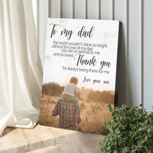 Load image into Gallery viewer, To My Dad Thank You Happy Father's Day Sign