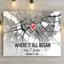 Load image into Gallery viewer, Couple Street Map Sign