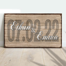 Load image into Gallery viewer, Couple Wedding Date Sign