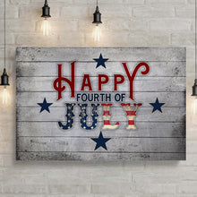 Load image into Gallery viewer, Happy Fourth Of July Sign