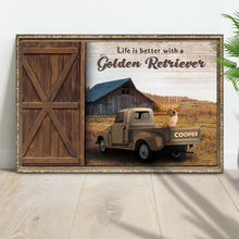 Load image into Gallery viewer, Life Is Better With A Golden Retriever Sign II