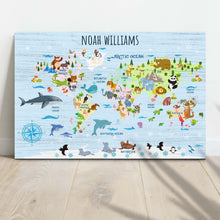 Load image into Gallery viewer, Animals And Countries Map Sign