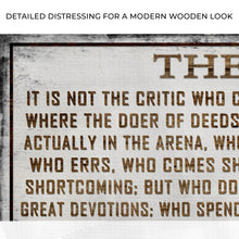 Load image into Gallery viewer, The Man In The Arena Sign VI