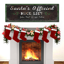 Load image into Gallery viewer, Santa's Official Nice List Sign
