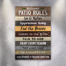 Load image into Gallery viewer, Patio Rules Sign III
