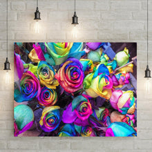 Load image into Gallery viewer, Rainbow Roses Canvas Wall Art