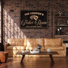 Load image into Gallery viewer, Invitation Only Poker Room Sign