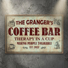 Load image into Gallery viewer, Coffee Bar Therapy In A Cup Sign