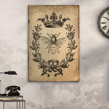 Load image into Gallery viewer, Queen Bee Vintage Painting Canvas Wall Art