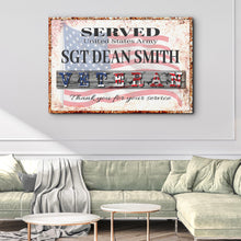 Load image into Gallery viewer, Thank You For Your Service Veterans Sign