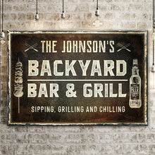 Load image into Gallery viewer, Backyard Bar And Grill Sign