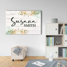 Load image into Gallery viewer, Floral Girls Room Sign