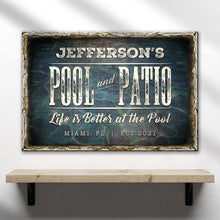Load image into Gallery viewer, Pool And Patio Sign
