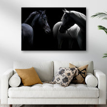 Load image into Gallery viewer, Monochromatic Horses Canvas Wall Art