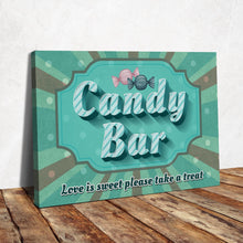 Load image into Gallery viewer, Love Is Sweet Take A Treat Candy Bar Sign III