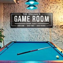 Load image into Gallery viewer, Game Room Dark Wood Sign