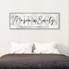 Load image into Gallery viewer, Last Name Wedding Gift Sign