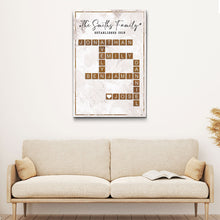 Load image into Gallery viewer, Scrabble Family Names Sign