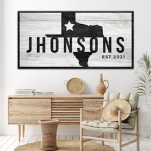Load image into Gallery viewer, Texas Family Name Sign