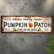 Load image into Gallery viewer, Family Farms Pumpkin Patch Sign
