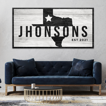Load image into Gallery viewer, Texas Family Name Sign