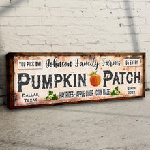 Load image into Gallery viewer, Family Farms Pumpkin Patch Sign