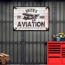 Load image into Gallery viewer, He Always Knew He Wanted To Fly Aviation Sign