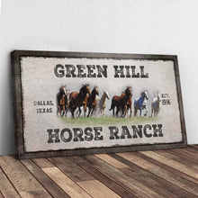 Load image into Gallery viewer, Family Horse Ranch Sign V