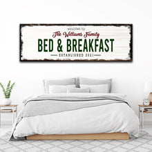 Load image into Gallery viewer, Welcome Bed And Breakfast Sign