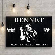 Load image into Gallery viewer, Master Electrician Sign