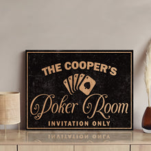 Load image into Gallery viewer, Invitation Only Poker Room Sign