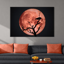 Load image into Gallery viewer, Crow And Blood Moon Canvas Wall Art