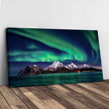 Load image into Gallery viewer, Lake And Northern Lights Canvas Wall Art